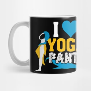 I heart love yoga pants funny humor yoga Mug